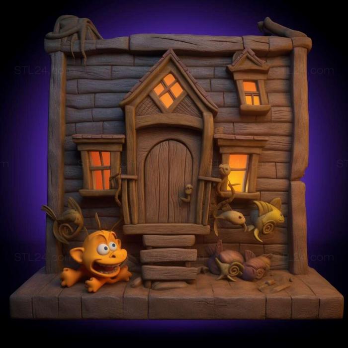 Games (Freddi Fish 2 The Case of the Haunted Schoolhouse 1, GAMES_36413) 3D models for cnc