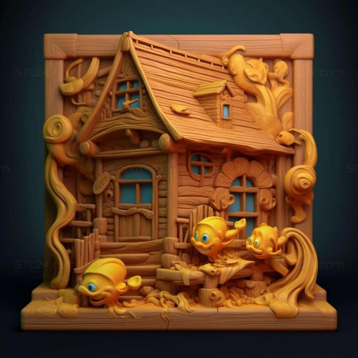 Games (Freddi Fish 2 The Case of the Haunted Schoolhouse 3, GAMES_36415) 3D models for cnc