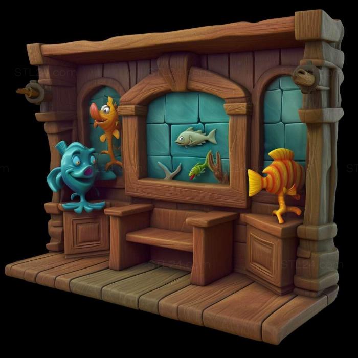 Games (Freddi Fish 2 The Case of the Haunted Schoolhouse 4, GAMES_36416) 3D models for cnc