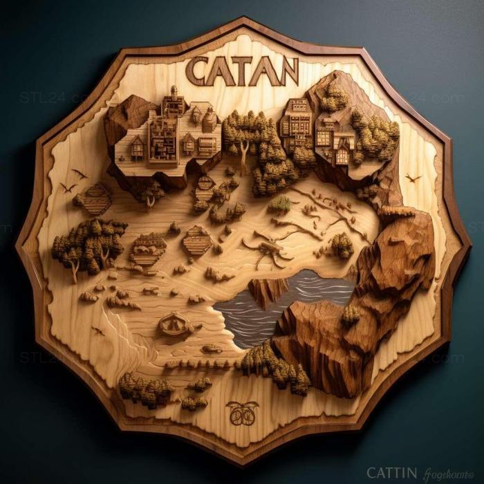 Games (Catan The First Island 2, GAMES_37698) 3D models for cnc