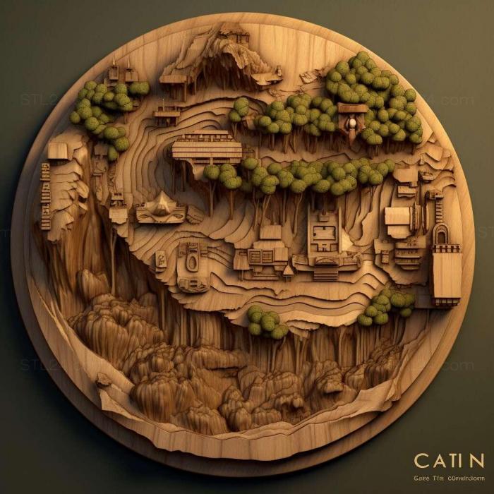 Games (Catan The First Island 3, GAMES_37699) 3D models for cnc