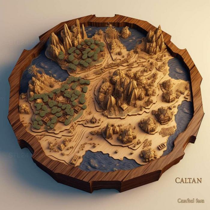 Games (Catan The First Island 4, GAMES_37700) 3D models for cnc