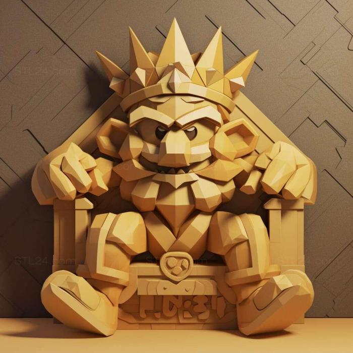 Бумажный Марио Король Оригами 1