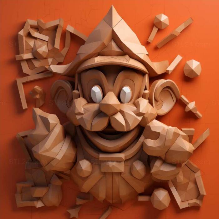 Games (Paper Mario The Origami King 4, GAMES_38176) 3D models for cnc