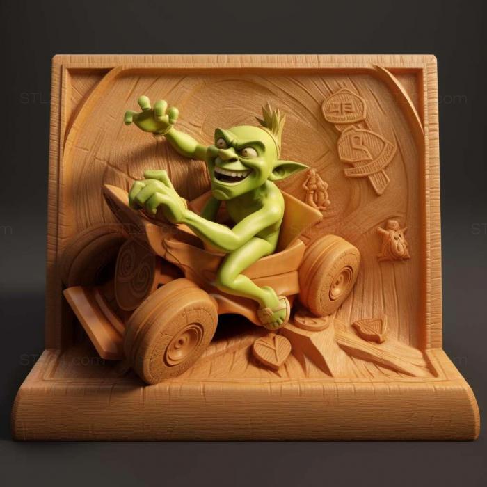 Games (Shrek Smash and Crash Racing 1, GAMES_405) 3D models for cnc