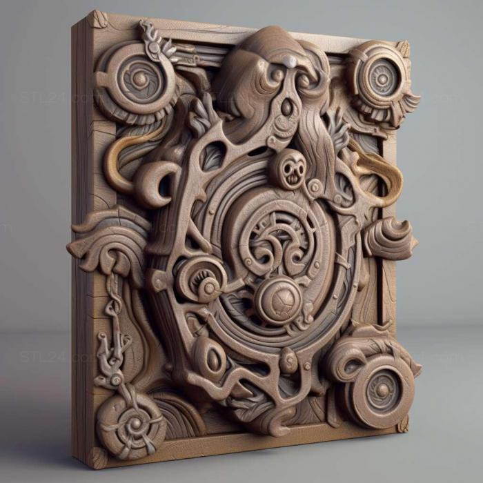Games (Hearthstone Curse of Naxxramas 4, GAMES_4196) 3D models for cnc