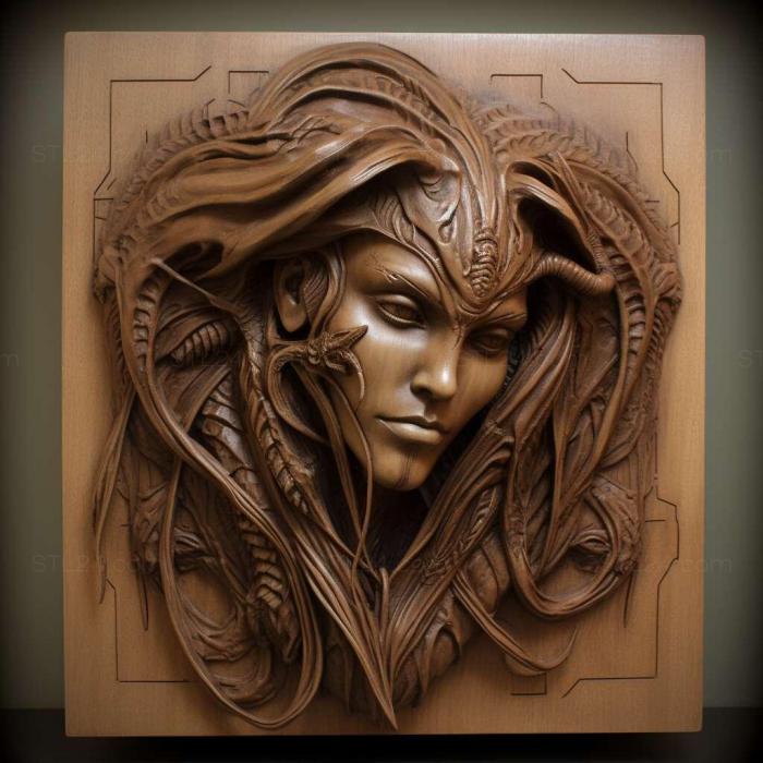 Games (Sarah Kerrigan from StarCraft 3, GAMES_4795) 3D models for cnc