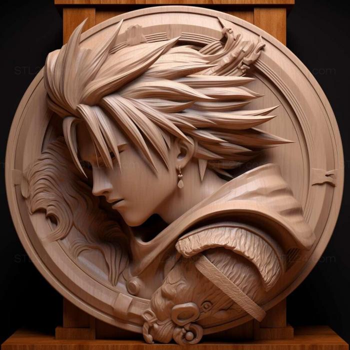 Games (Cloud Strife Final Fantasy VII 1, GAMES_4809) 3D models for cnc