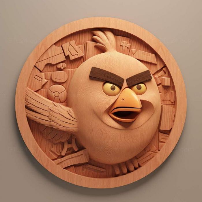 Игры (Действие Angry Birds 3, GAMES_5687) 3D модель для ЧПУ станка