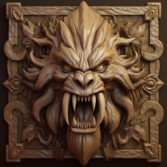 Игры (World of Warcraft Легион 3, GAMES_5743) 3D модель для ЧПУ станка