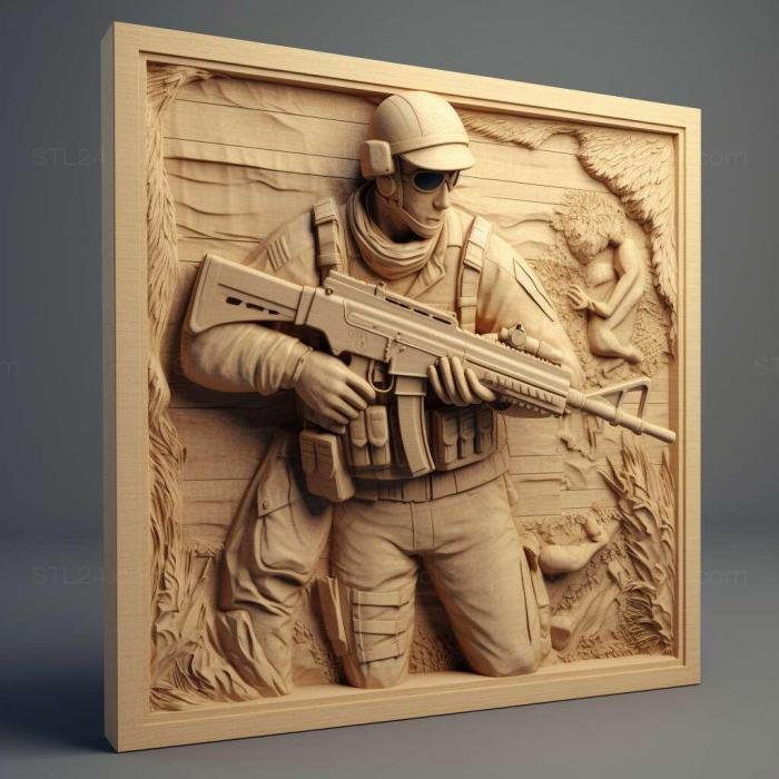 Games (Counter Strike 2D 2, GAMES_6446) 3D models for cnc