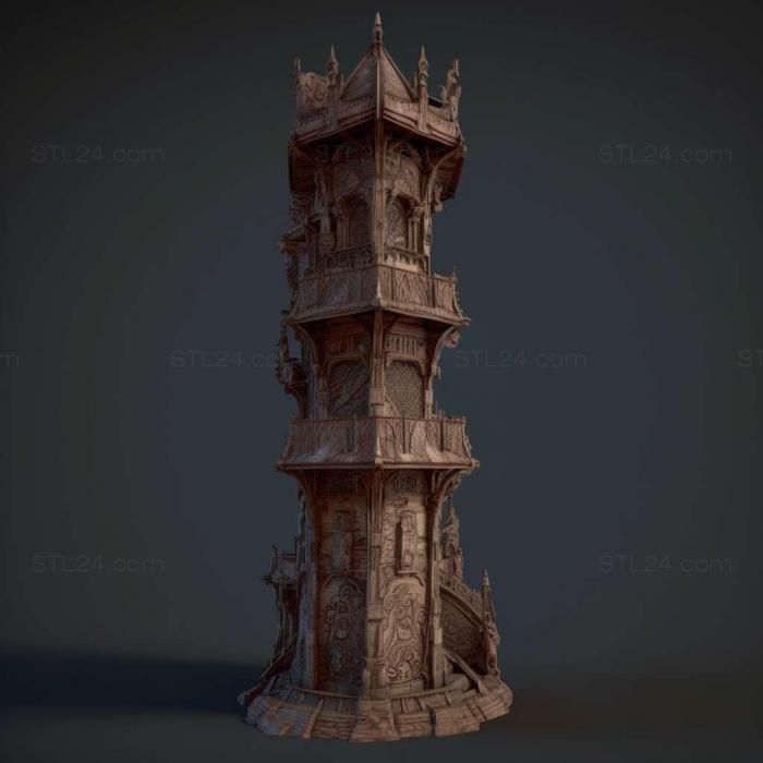Games (Drawn The Painted Tower 4, GAMES_9068) 3D models for cnc