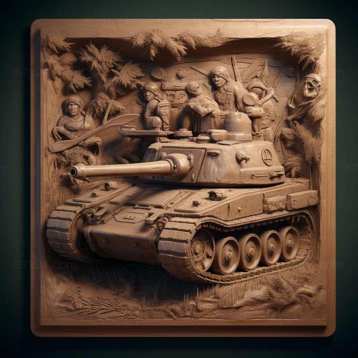 Игры (World of Tanks Блиц 4, GAMES_9736) 3D модель для ЧПУ станка