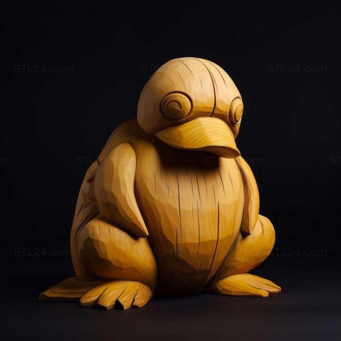 Games (st Sitting Psyduck Koducks Depressionfrom Pokemon 2, GAMES_9778) 3D models for cnc