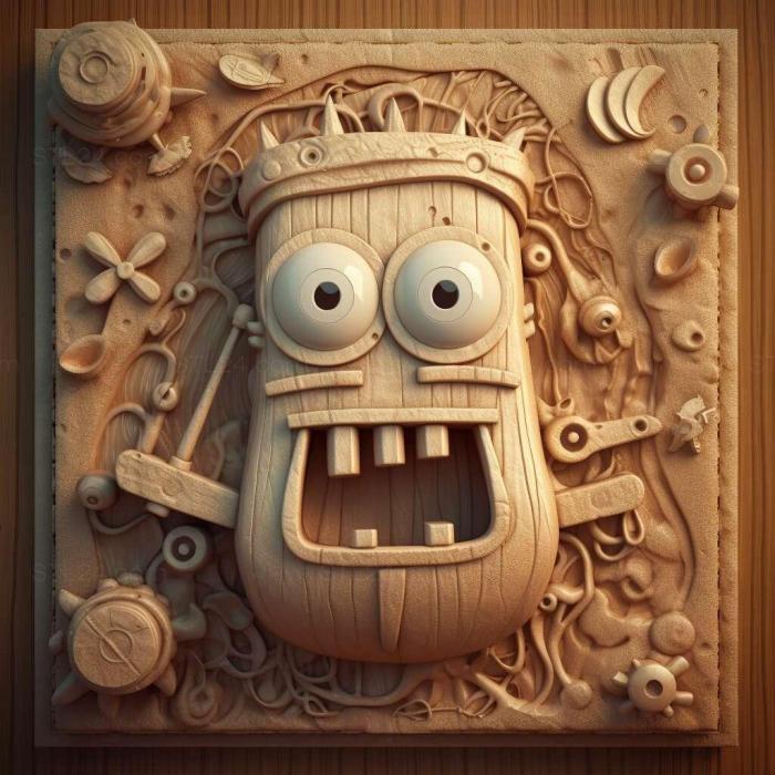 Games (SpongeBob SquarePants Planktons Robotic Revenge 3, GAMES_9931) 3D models for cnc