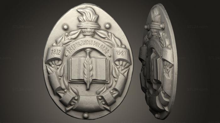 Coat of arms (Preparandia din Arad 1812, GR_0371) 3D models for cnc