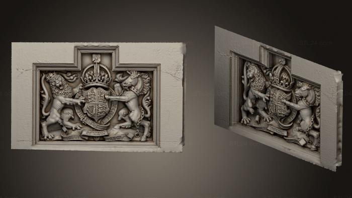 Coat of arms (The equestrian statue of HM Queen Elizabeth II, GR_0382) 3D models for cnc
