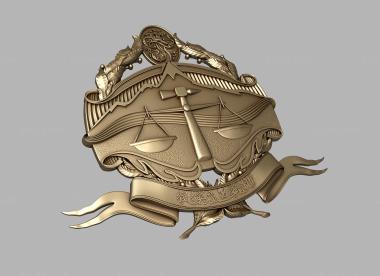 Emblems (Coat of arms with scales, GR_0437) 3D models for cnc