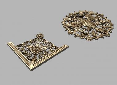 Coat of arms (Eagle with decorations, GR_0443) 3D models for cnc