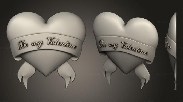 Emblems (Heartgk be my Valentine solid fix, GR_0450) 3D models for cnc