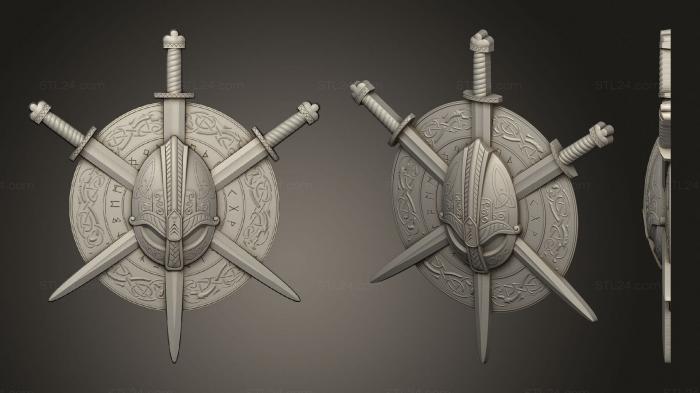 Emblems (Armored shield, GR_0454) 3D models for cnc