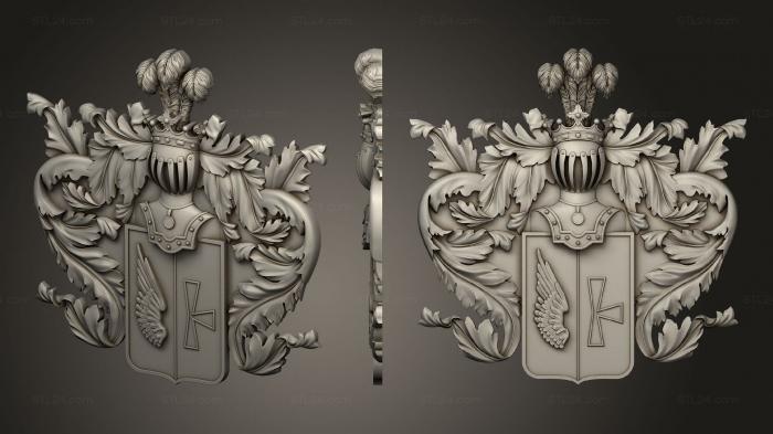 Coat of arms (Gerb Geysh staryy, GR_0461) 3D models for cnc