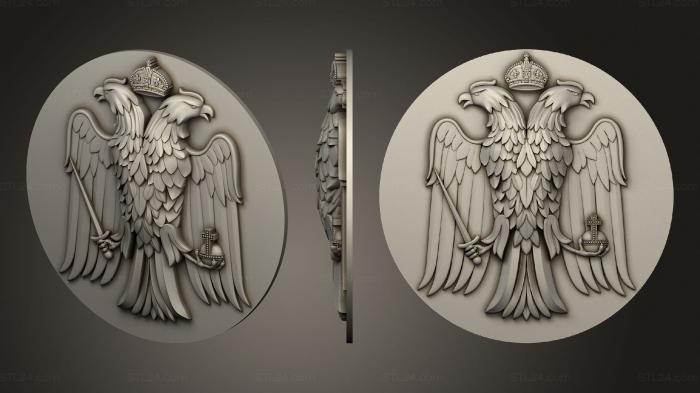 Coat of arms (Coat of arms with eagle, GR_0467) 3D models for cnc