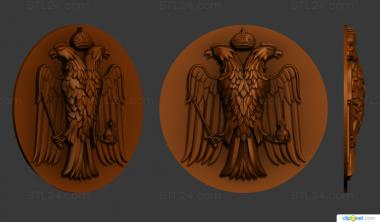 Emblems (Coat of arms with eagle, GR_0467) 3D models for cnc