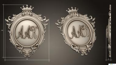 Emblems (Coat of arms with anagram, GR_0471) 3D models for cnc