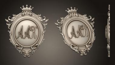 Emblems (Coat of arms with anagram, GR_0471) 3D models for cnc