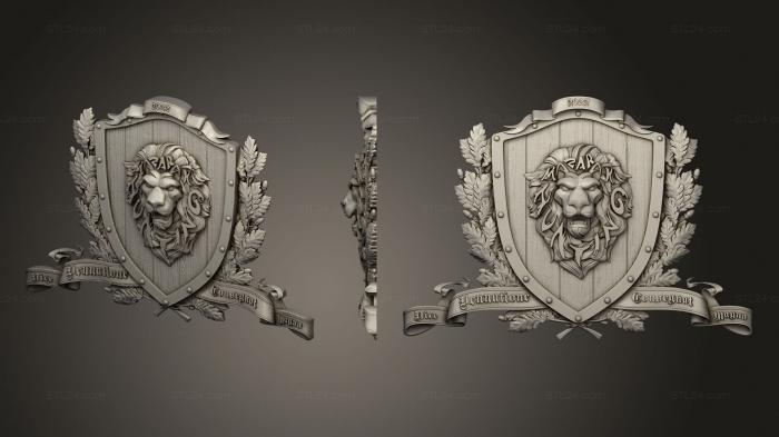 Coat of arms (Coat of arms on the fireplace, GR_0474) 3D models for cnc
