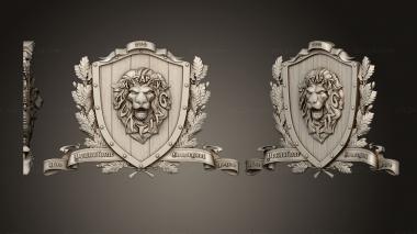 Emblems (Coat of arms on the fireplace, GR_0474) 3D models for cnc