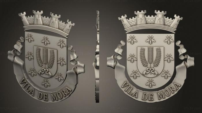 Emblems (Coat of arms of VILA DE MORA, GR_0483) 3D models for cnc