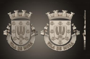 Coat of arms (Coat of arms of VILA DE MORA, GR_0483) 3D models for cnc