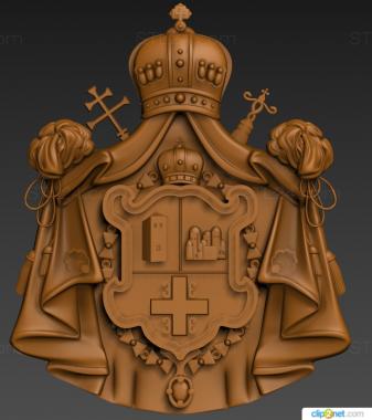 Emblems (Serbian Orthodox Church emblem, GR_0529) 3D models for cnc