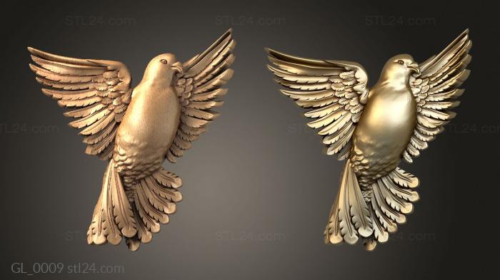 Dove (GL_0009) 3D models for cnc