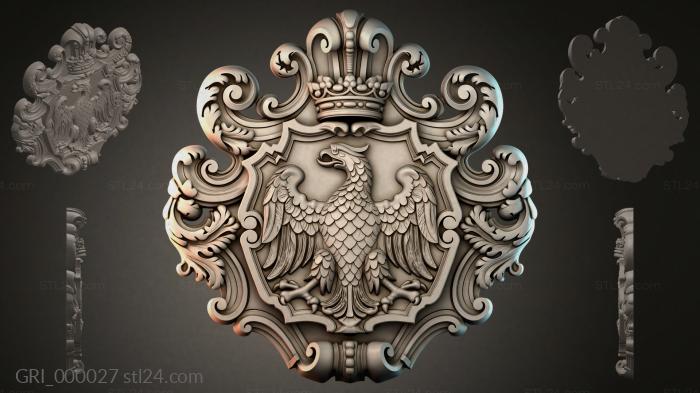 Гербы фентези (GRI_000027) 3D модель для ЧПУ станка