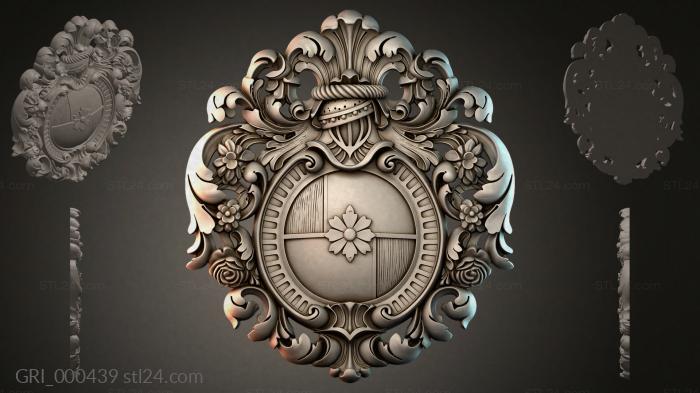 Гербы фентези (GRI_000439) 3D модель для ЧПУ станка