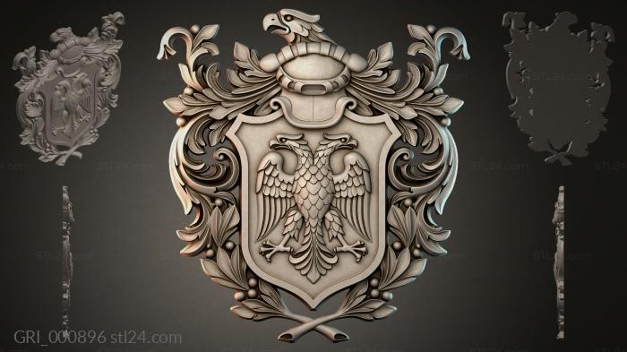 Гербы фентези (GRI_000896) 3D модель для ЧПУ станка