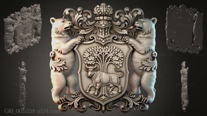 Гербы фентези (GRI_001039) 3D модель для ЧПУ станка