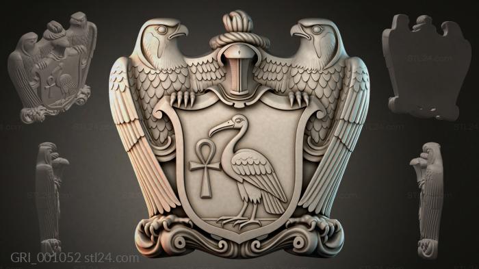 Гербы фентези (GRI_001052) 3D модель для ЧПУ станка