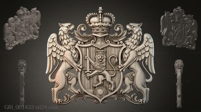 Гербы фентези (GRI_001433) 3D модель для ЧПУ станка