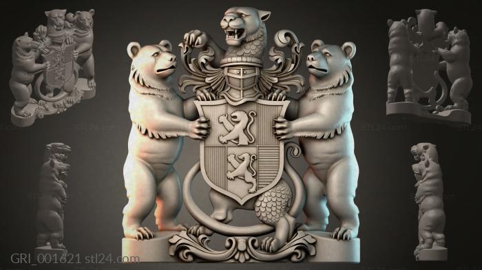Гербы фентези (GRI_001621) 3D модель для ЧПУ станка
