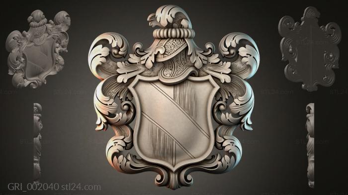 Гербы фентези (GRI_002040) 3D модель для ЧПУ станка