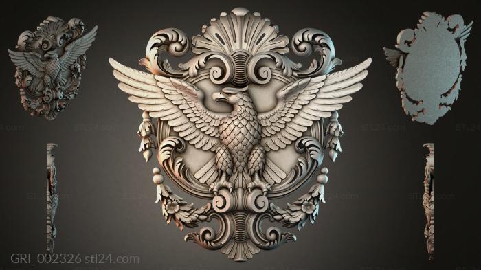 Гербы фентези (GRI_002326) 3D модель для ЧПУ станка