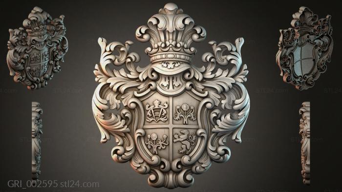 Гербы фентези (GRI_002595) 3D модель для ЧПУ станка