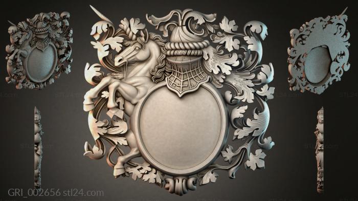 Гербы фентези (GRI_002656) 3D модель для ЧПУ станка