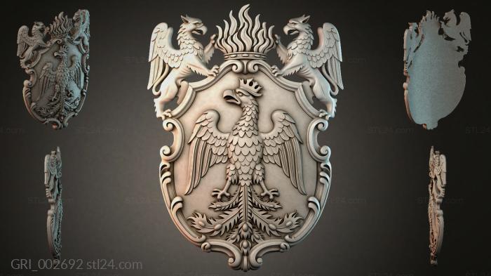 Гербы фентези (GRI_002692) 3D модель для ЧПУ станка