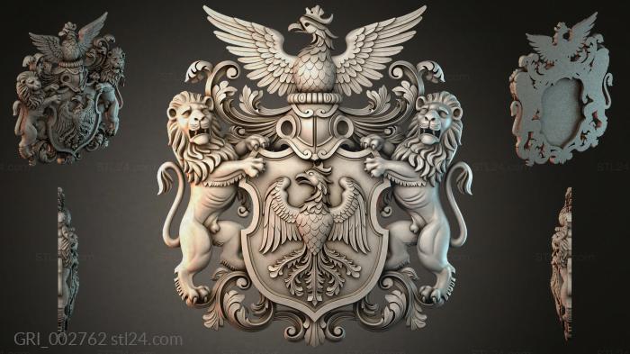 Гербы фентези (GRI_002762) 3D модель для ЧПУ станка