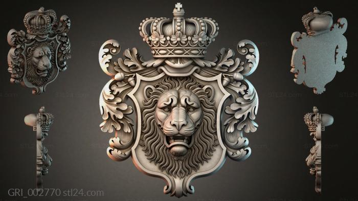 Гербы фентези (GRI_002770) 3D модель для ЧПУ станка